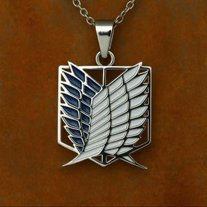 Custom Eren Yeager Sterling Silver Pendant and Chain Custom Eren Yeager Sterling Silver Pendant and Chain main image 1