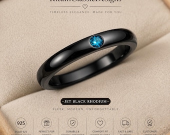 Anillo de plata de ley Jujutsu Kaisen Yuta, anillo minimalista de promesa con piedras preciosas azules