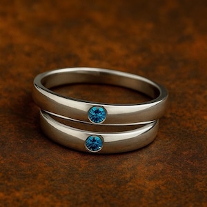 Anillo de plata de ley Jujutsu Kaisen Yuta, piedra preciosa aguamarina, ideal para amantes del anime