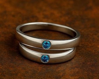 Anillo de plata de ley Jujutsu Kaisen Yuta, piedra preciosa aguamarina, ideal para amantes del anime