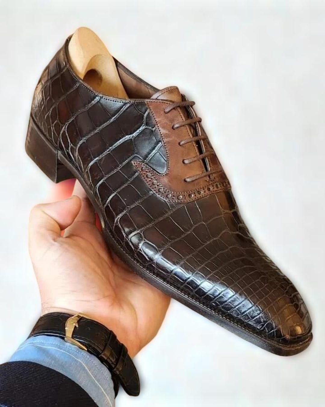 Handmade Men Brown Leather Shoes Pattern Lace-up Formal Dress Shoe - Etsy
