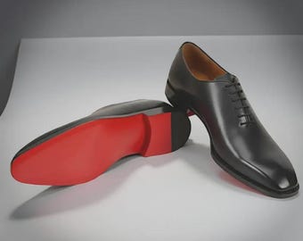 Christian Louboutin Business Oxford Dress Shoes – Genuine Calf Leather, Handmade