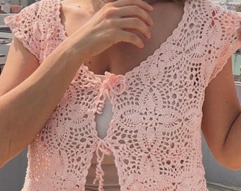 Bloom Top lace Häkelanleitung, PDF-Muster