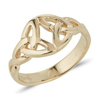 Gold Twin Trinity Knot Ring