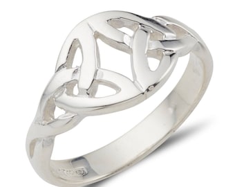 Handgefertigte 925 Sterling Silber Triquetra Viking Keltische Unendlichkeit Knoten Ring Schmuck Accessoires Geschenk VINTZ