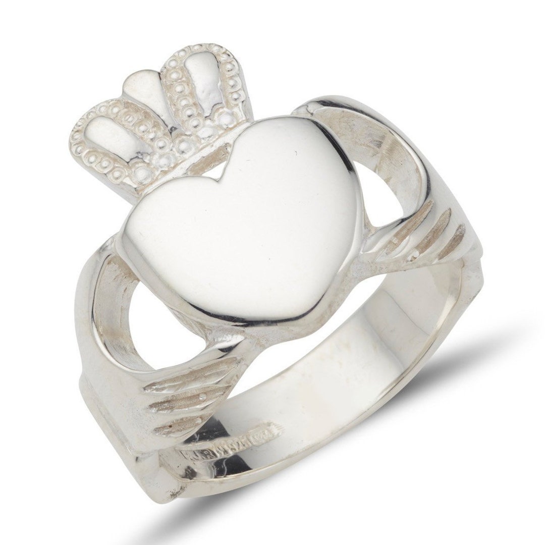 Jeulia Bague de Femme Alliance Claddagh Bicolore en Argent Sterling