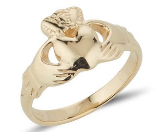 Medium Ladies Classic Gold Claddagh