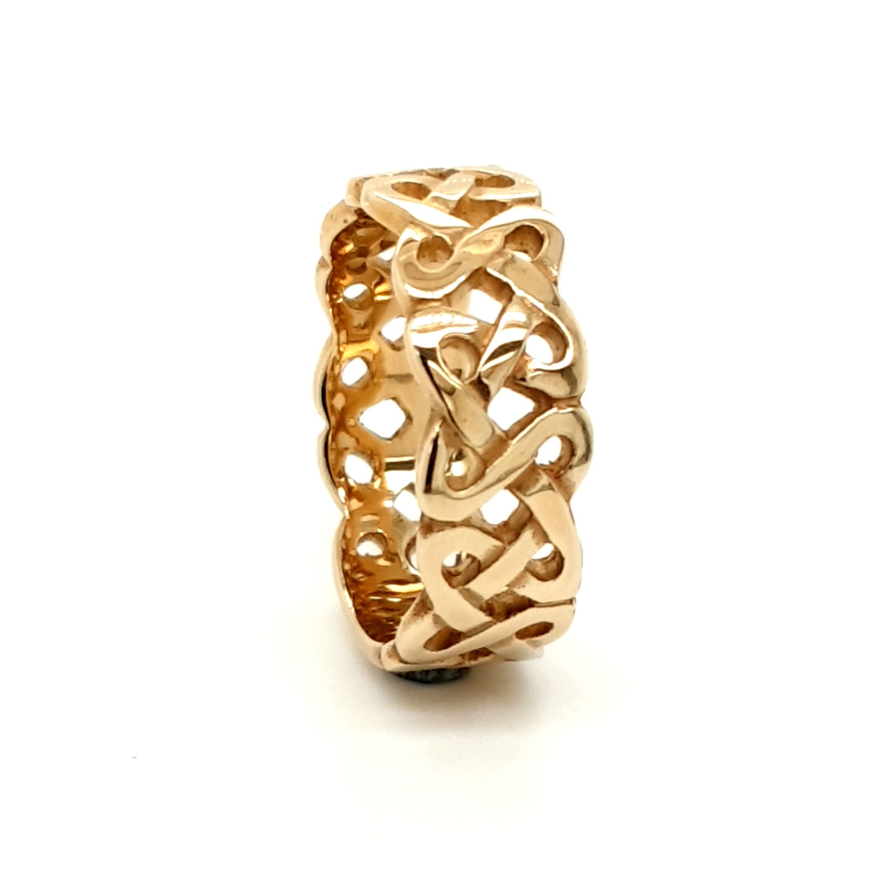 Celtic snake ring in gold | Etsy