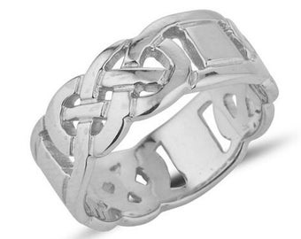 Box Celtic Ring in Sterling Silver