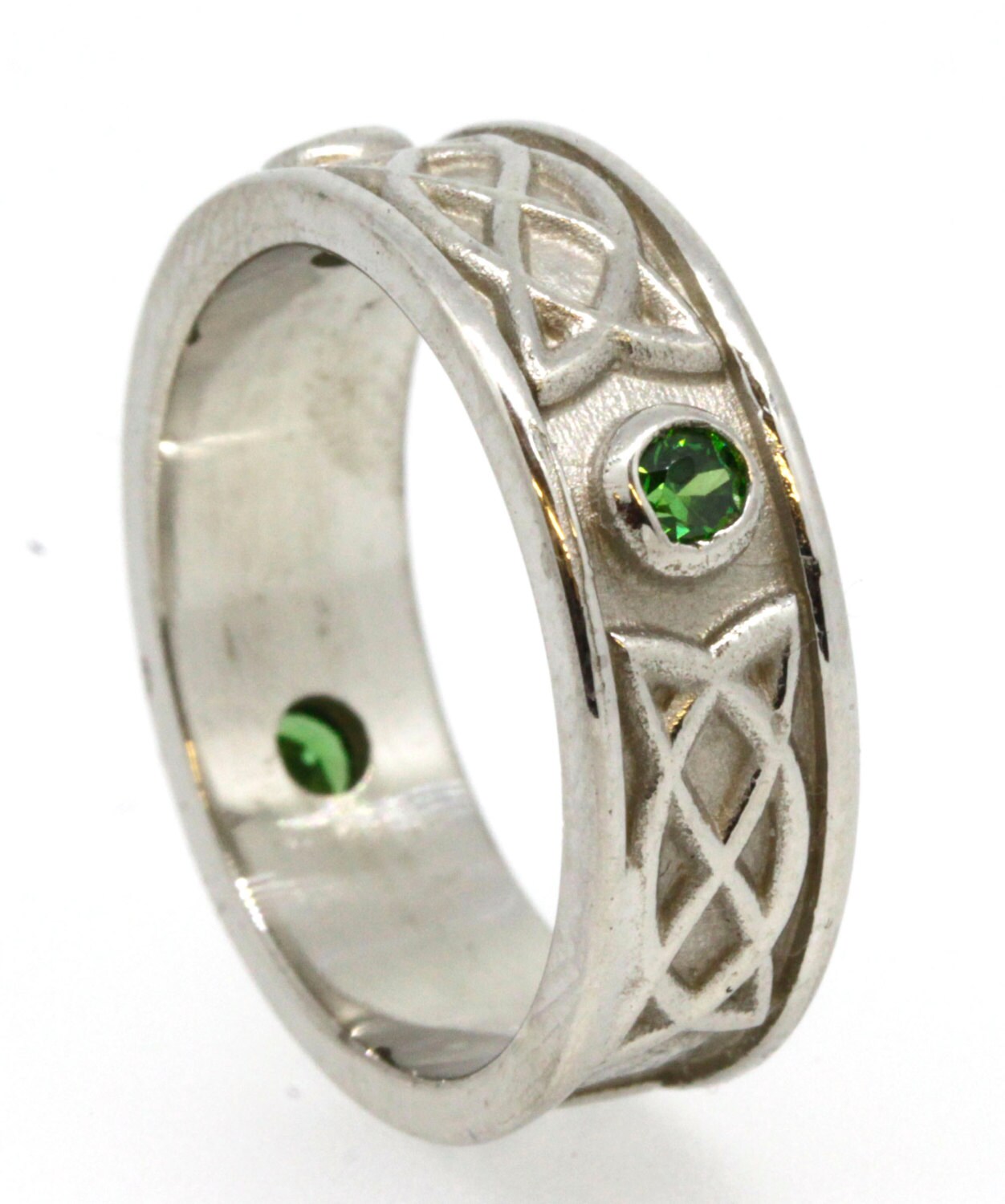 Anello In Argento Sterling 925 Con Nodo Celtico E 12 Pietre Portafortuna, Regolabile, Regalo Per Lei - ZIPPICE - copertina