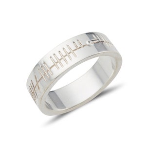 Ogham Ring with Polished Finish