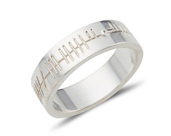 Ogham Ring with Polished Finish Platinum 950