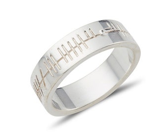 Ogham Ring with Polished Finish