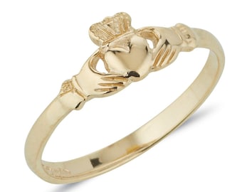 Gold Dainty Claddagh Ring