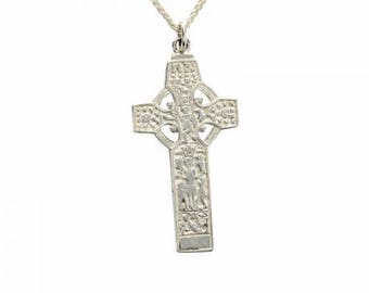 Durrow Celtic Cross in Sterling Silver