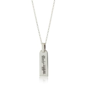 Ogham Ingot Pendant in Sterling Silver