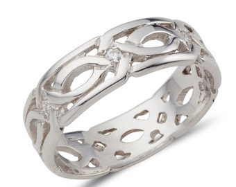 Roundwood Celtic Band in Sterling Silver