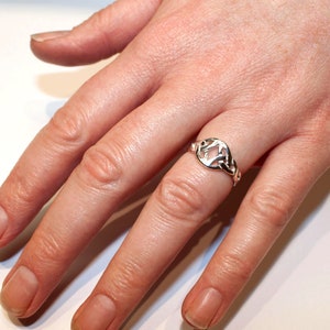 Twin Trinity Knot Celtic Ring in Sterling Silver - Etsy