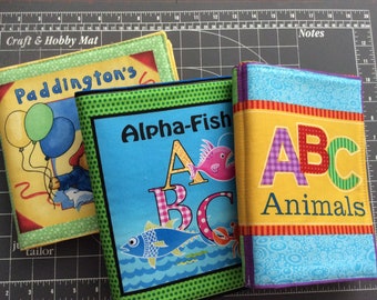 Choice of ABC Fabric Books, fully washable! Alphabet education