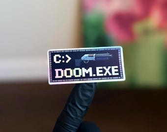 Doom Eternal Decal – Doom Slayer Art, Retro Gaming Gift, Y2K Gamer, 2000s Nostalgia