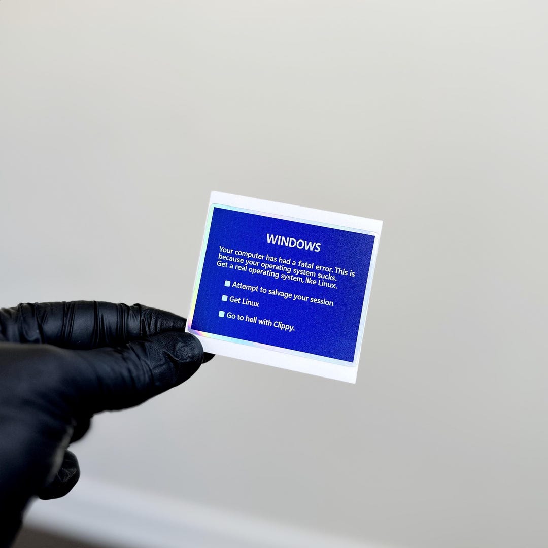 Computer Window Error Sticker Windows 95 Error Sticker – Retro Tech Vinyl Decal Inspired by 90s & Y2K ...