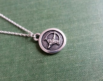 Silver Sagittarius Necklace. Zodiac Necklace. Sagittarius Charm Necklace. Sterling Silver Chain. December Birthday Necklace