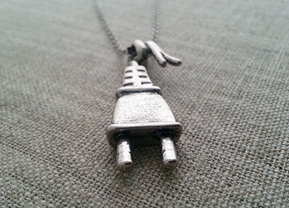 Electrical Plug Necklace Electrical Plug Pendant Necklace