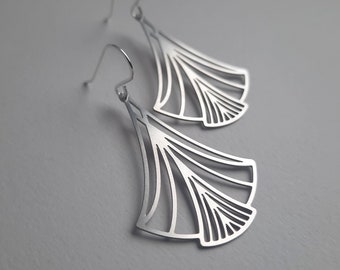 Silver Art Deco Earrings, Geometric Earrings, Boho Chic Earrings, Silver Art Deco Pendants, Gift Idea, Chrstmas Gift, UK Earrings