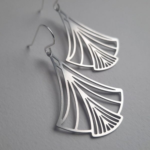 Silver Art Deco Earrings, Geometric Earrings, Boho Chic Earrings, Silver Art Deco Pendants, Gift Idea, Chrstmas Gift, UK Earrings