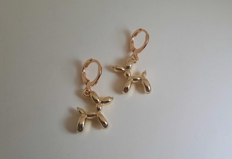 balloon dog earrings