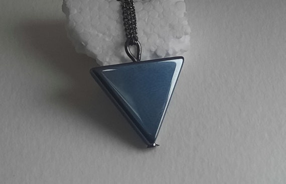 Black triangle sale necklace