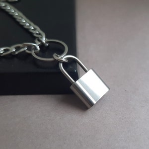 Padlock Necklace Chunky Paperclip Chain Necklace Love Lock -  UK