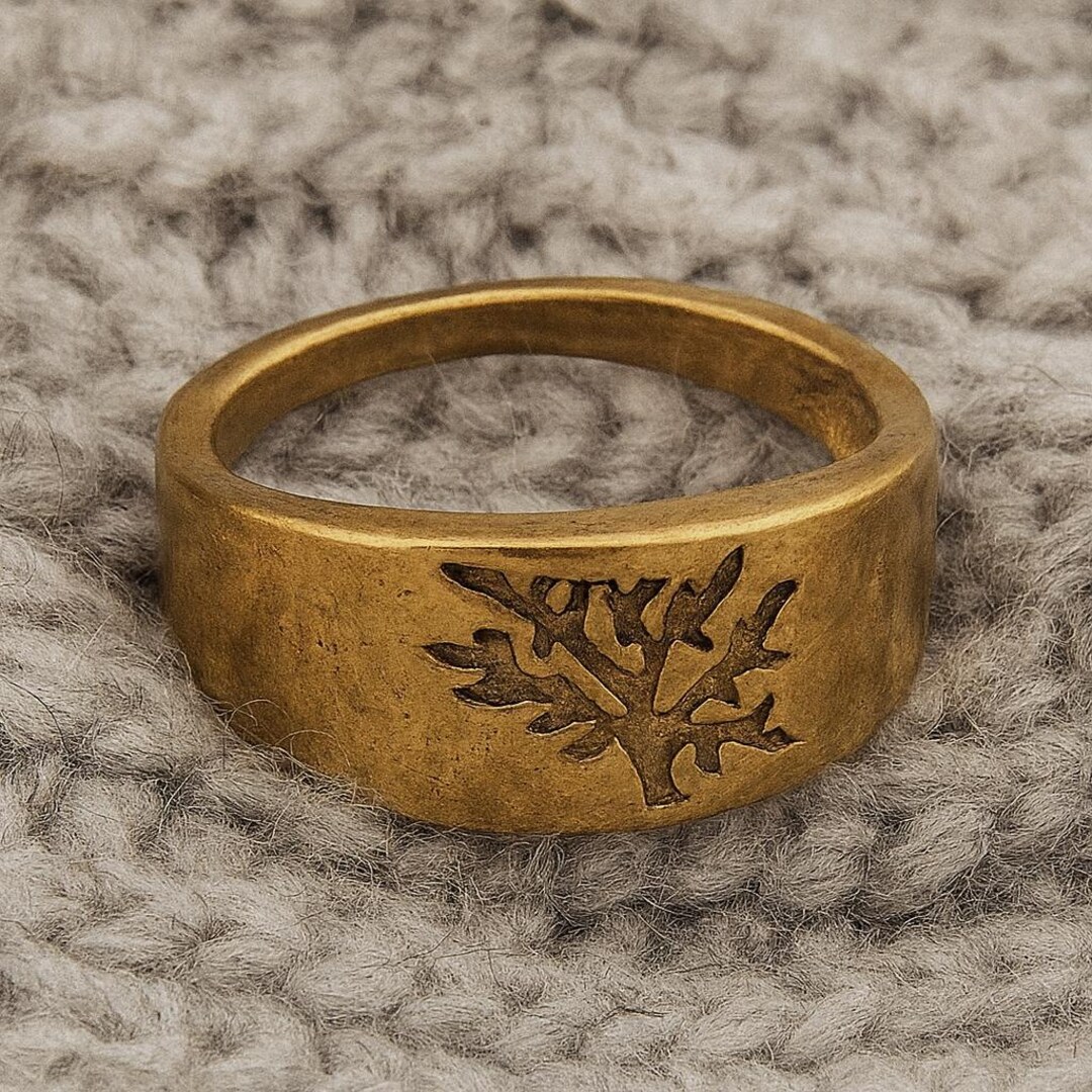 Tree of Life Ring, Brass Tree Ring, Nature Inspired Ring, Engraved Tree ...
