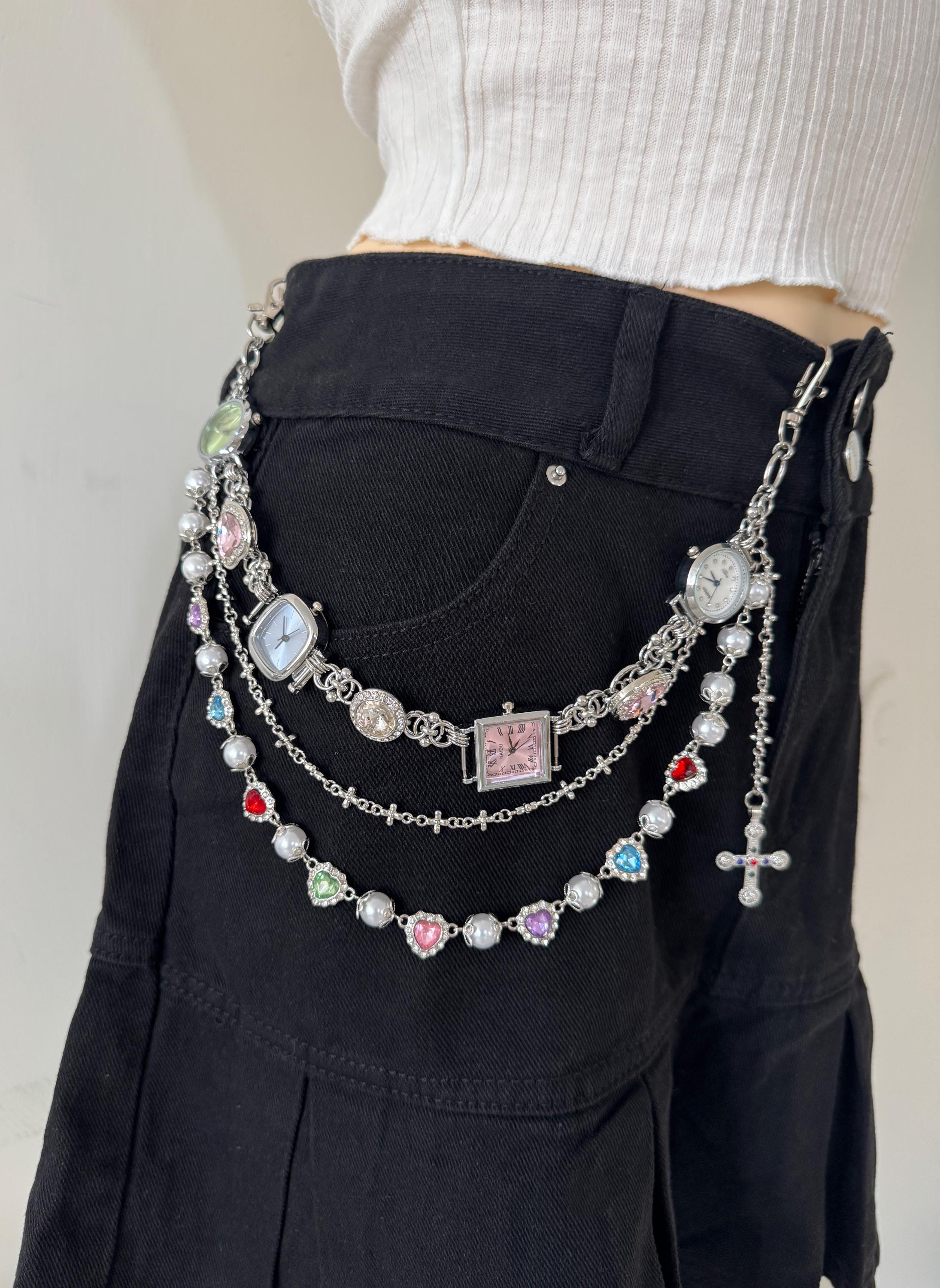 Y2k Chain Belt - Etsy