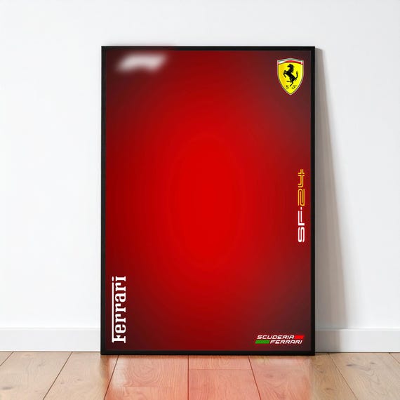 Ferrari SF-24 F1 Poster | Technic Compatible | Digital Art for Wall Poster | F1 Digital Print | Technic 42207 compatible | Formula 1 Poster