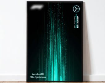 Mercedes-AMG F1 W14 E Performance / Compatible con F1 Technic 42171 / Impresión digital / Arte digital para póster de pared / Póster de Fórmula 1