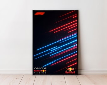 Red Bull RB20 F1 Car Poster | Formula 1 Printable Wall Art | Technic 42206 Compatible | Instant Download High-Resolution