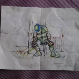 Ninja Turtles Movie Leonardo Sketch ART PRINT 8x10