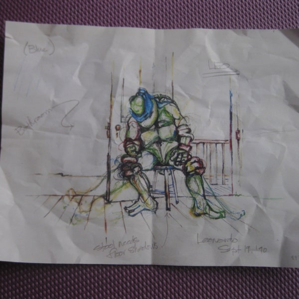 Ninja Turtles Movie Leonardo Sketch ART PRINT 8x10