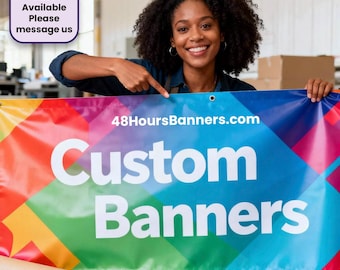 Custom Vinyl Banner, Business Logo, Event Backdrop • 48Hours Delivery Gauranteed