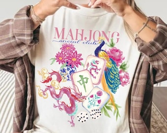 Comfort Colors® Mahjong Social Club Shirt for Mahjong Lover T-Shirt, Game Night Shirts, Mahjong Tournament Shirt