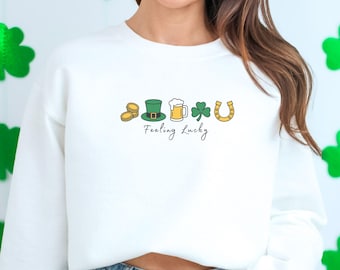Feeling Lucky Baby Sweatshirt, St Patricks Day Shirt, St Patty's Day Shirt, Irish Sweatshirt