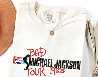 Michael Jackson Bad World Tour T-Shirt, Vintage King of Pop Concert Outfit, Retro Bootleg Music Tee, King Of Pop Unisex Fan Gift