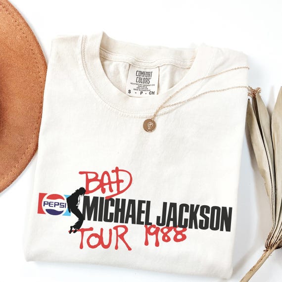 Michael Jackson Bad World Tour T-Shirt, Vintage King of Pop Concert Outfit, Retro Bootleg Music Tee, King Of Pop Unisex Fan Gift