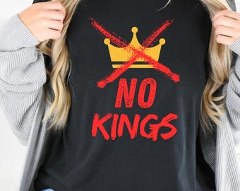 No Kings in America March 28 2026 T-Shirt | Patriotic Protest Tee, No Kings Anti-Trump Shirt