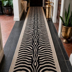 Stair Runner Rug Pattern Zebra Print Stair Runner, Animal Print Stair Carpet , Custom Size ...