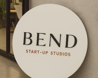 Custom Acrylic Business Sign | Personalized Logo Sign | Modern Office Wall Sign | Salon, Boutique & Storefront Acrylic Signage