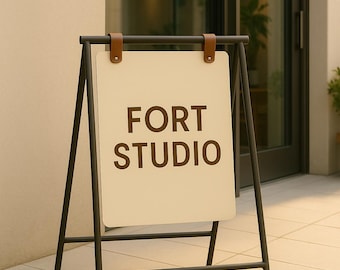 Custom Sidewalk Sign | Double-Sided A-Frame Business Sign | Outdoor Advertising Board for Storefront, Restaurant & Cafe