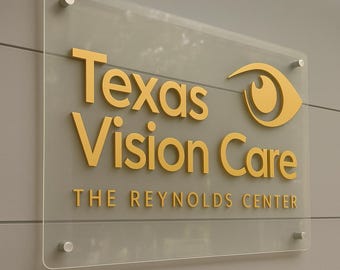 Custom Acrylic Business Sign – Personalized Office Wall Logo Plate