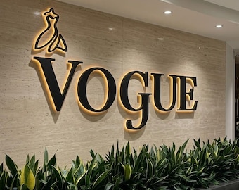 LED lluminated For Logo Wall, 3D Metal Backlit Sign, Metal Letters.